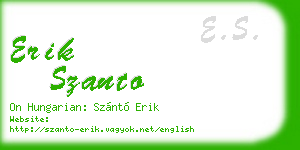 erik szanto business card